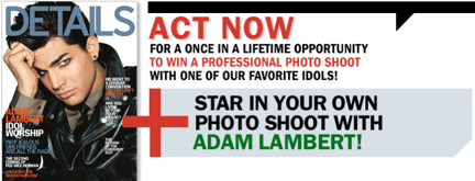 Star in a Photoshoot with Adam Lambert